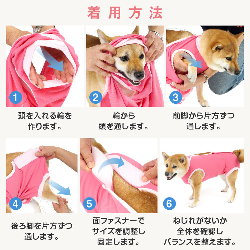 術後服(術後服エリザベスウエア®)(男用 / 大型犬用 / 抗菌・除臭材質)