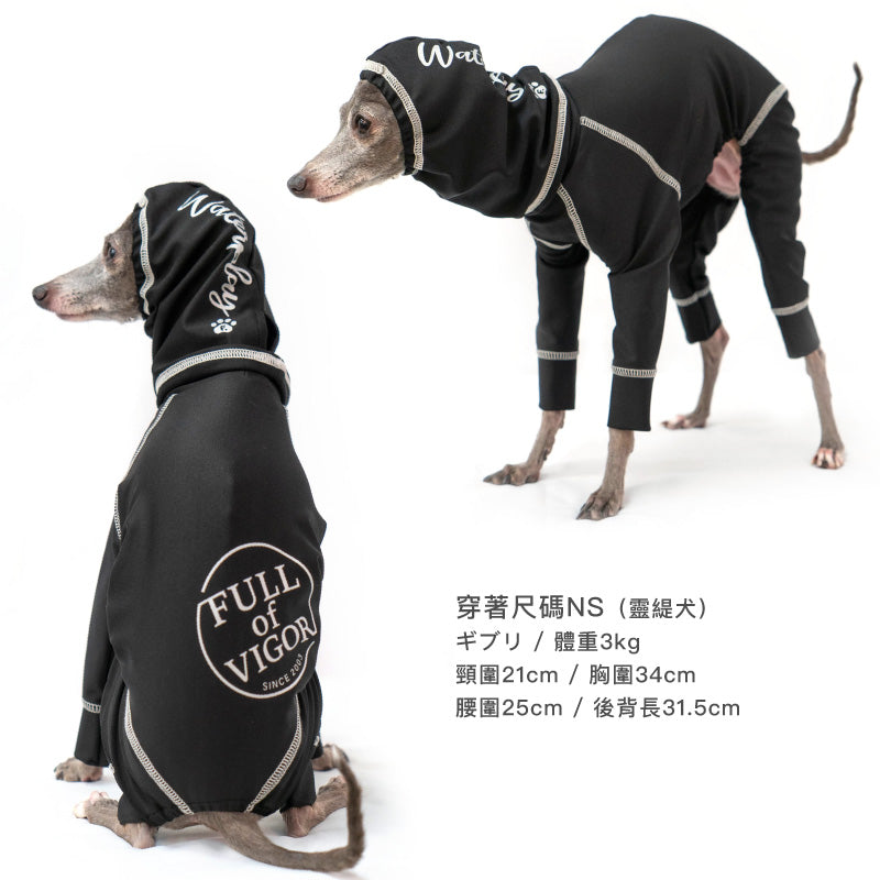 反光LOGO印花防潑水風雨兩用圍巾帽(臘腸狗·小型犬用)