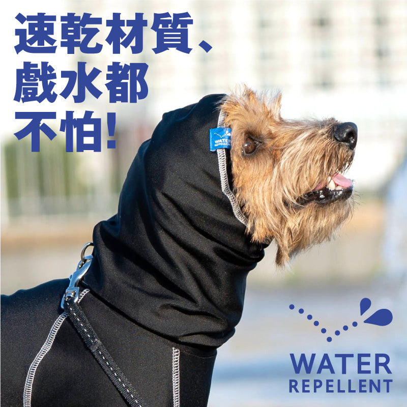 反光LOGO印花防潑水風雨兩用圍巾帽(臘腸狗·小型犬用)