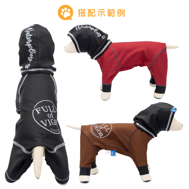 反光LOGO印花防潑水風雨兩用圍巾帽(臘腸狗·小型犬用)