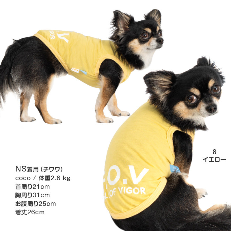 接觸涼感TENCEL MODAL纖維天竺棉坦克背心(臘腸狗・小型犬用)