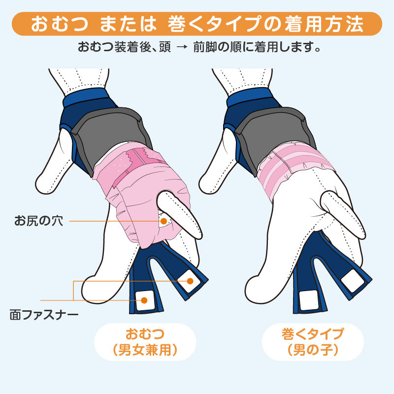 衛生排便照護服&連身尿布褲 プーぱんつ®︎ Poo Catching Pants(臘腸狗・小型犬用)