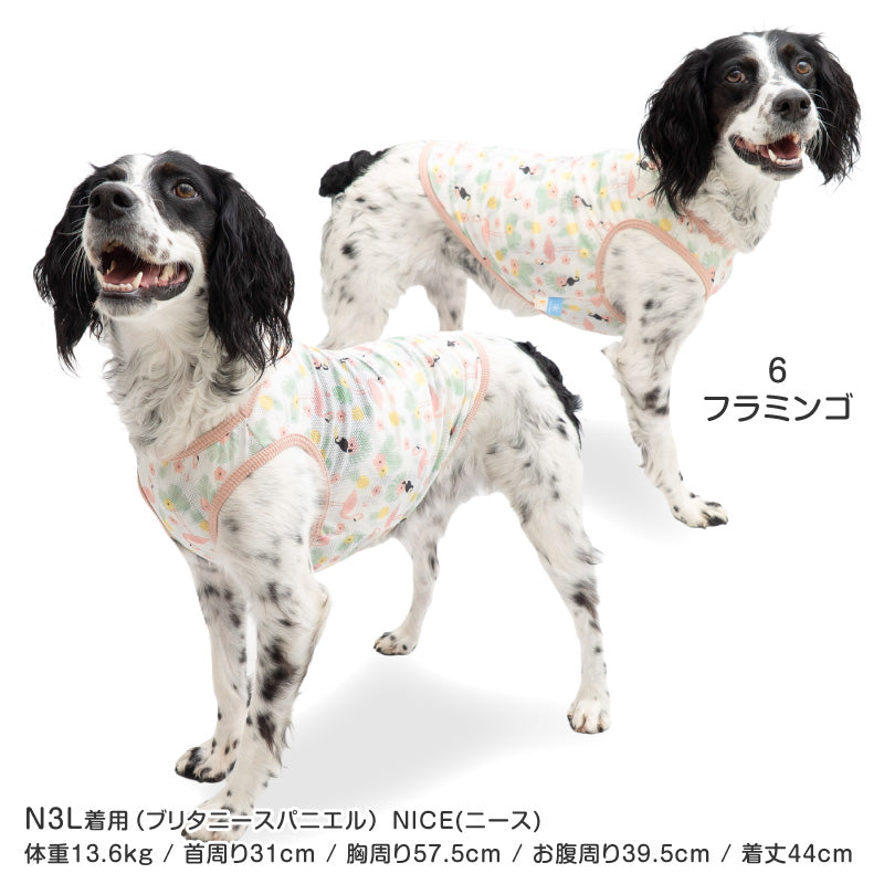 多樣圖案接觸涼感網布坦克背心(中型犬用)