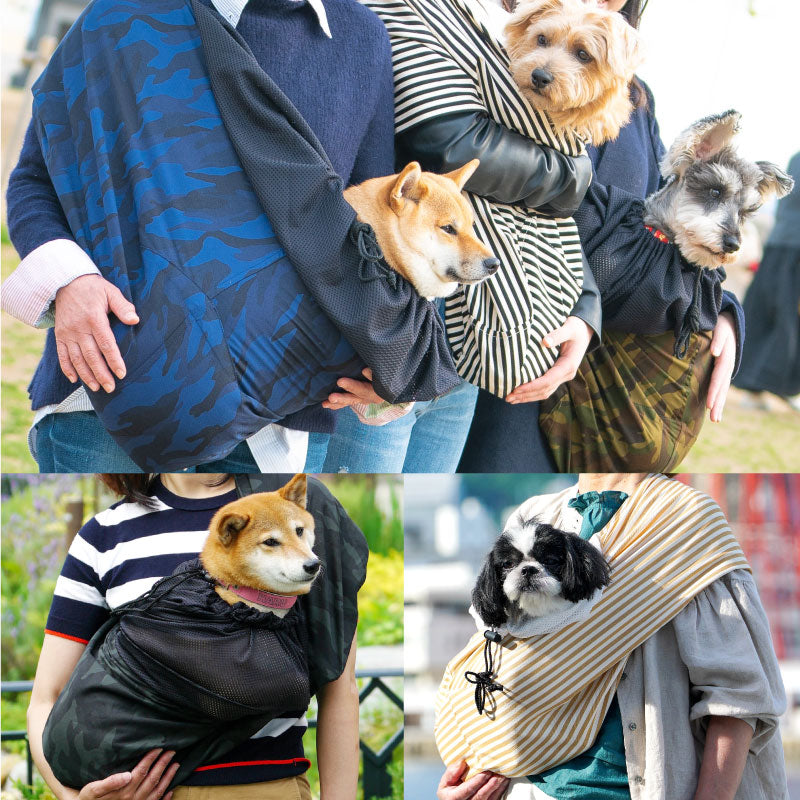 可選樣式束口款寵物背袋(Dog sling / 臘腸狗・小型犬・中型犬・貓用)
