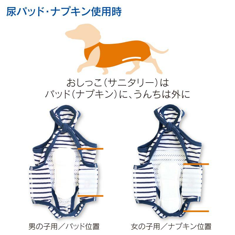 除臭機能介護服(介護服マナーガード®)(男女兼用 / 中型犬用 / 保潔&生理褲兼用)
