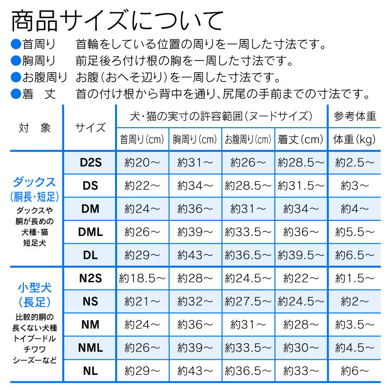 皮膚保護服(皮膚保護服スキンウエア®)(女用 / 臘腸犬・小型犬用 / 抗菌・除臭材質)