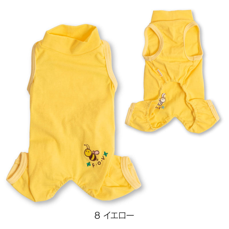 小蜜蜂刺繡簡約彈性棉居家服 (臘腸狗・小型犬)