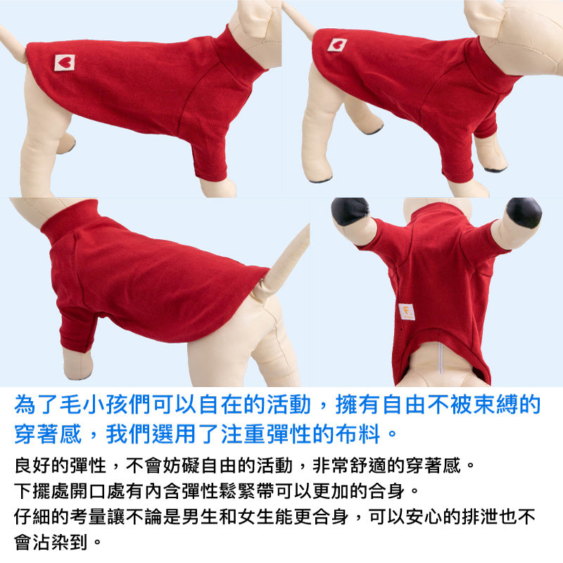 天竺棉拉克蘭袖T恤(臘腸狗・小型犬用)
