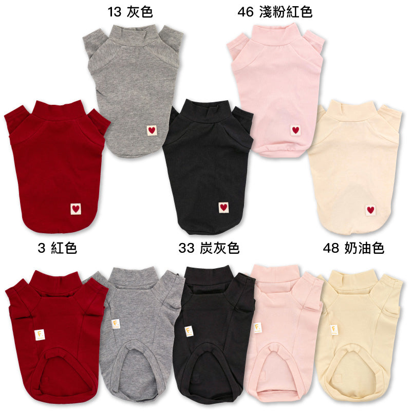 天竺棉拉克蘭袖T恤(臘腸狗・小型犬用)