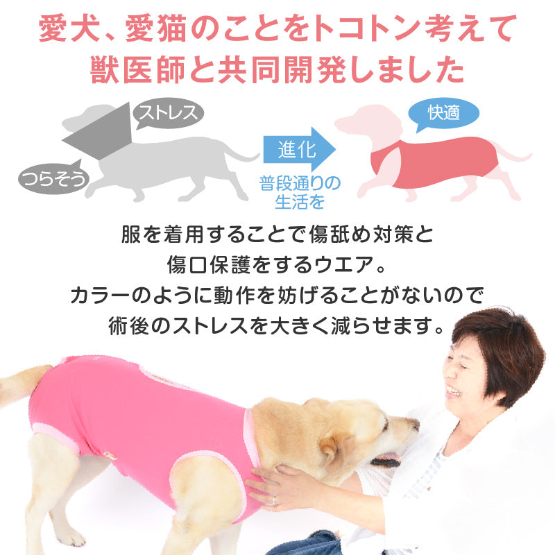 術後服（術後服エリザベスウエア®）（男用 / 中型犬用 / 抗菌・除臭材質）