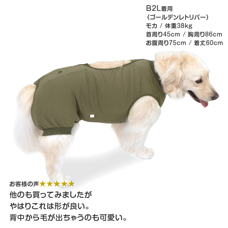 F.天竺棉術後服（術後服エリザベスウエア®）（男用／大型犬用／彈性材質）