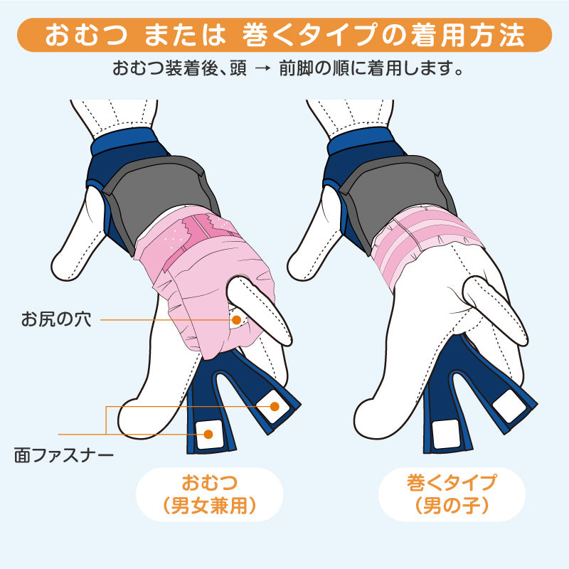 衛生排便照護服＆連身尿布褲 プーぱんつ®︎ Poo Catching Pants(中型犬用)