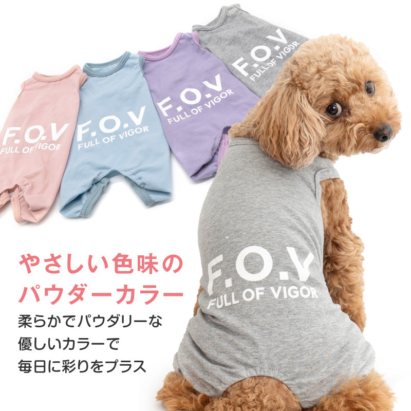 簡約天竺棉無袖連身衣（臘腸狗・小型犬用）