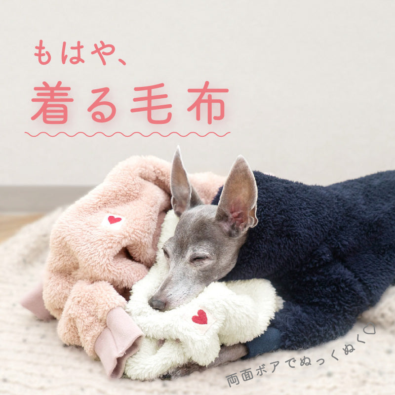 防寒蓬鬆保暖絨毛連身衣（靈緹犬用）