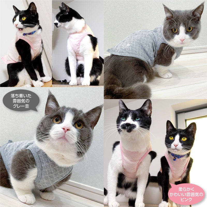 【2021年冬春新款】貓用柔軟格紋三層綿睡衣 【恕無法退貨】