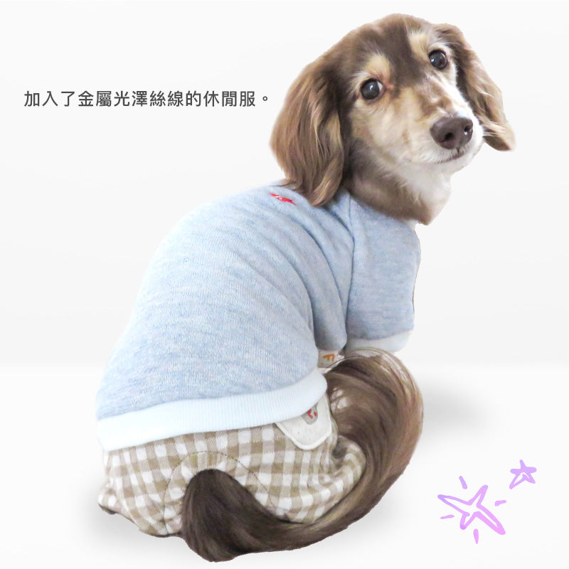 【2023年冬季新款】內毛圈絲光布拉克蘭袖休閒服（臘腸狗・小型犬用）